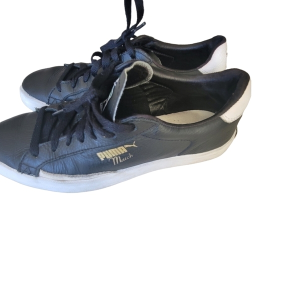 𝅺MEN'S Black Match 74 Leather Sneakers US 7 - Picture 9 of 14